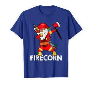 Firefighter Dabbing Unicorn T-shirt Funny Firecorn Dab