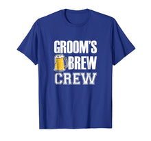 Load image into Gallery viewer, Mens Groom's Brew Crew Funny Groomsmen Bachelor Party Shirt
