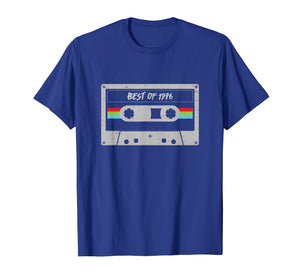 Cassette 43th birthday Gift Men Women Best of 1976 T-Shirt