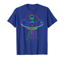 Load image into Gallery viewer, Space Alien UFO Neon Lights Rave Alien Lovers T-Shirt MM
