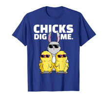 Load image into Gallery viewer, Chicks Dig Me Tshirt Easter Bunny Shirt for Boys Men Dads
