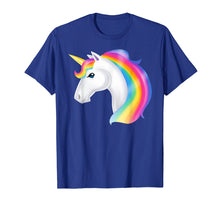Load image into Gallery viewer, Magical White Unicorn Lovely Rainbow Mane T-Shirt
