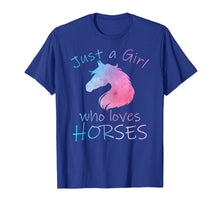 Load image into Gallery viewer, JUST A GIRL WHO LOVES HORSES Horseback Riding Rider T-Shirt
