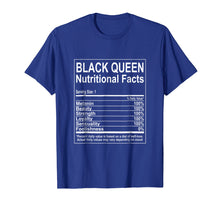 Load image into Gallery viewer, Funny Black Queen Nutritional Facts T-Shirt Self Love Tee
