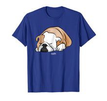 Load image into Gallery viewer, Funny English Bulldog Sleeping Cute Bulldog Face T Shirt
