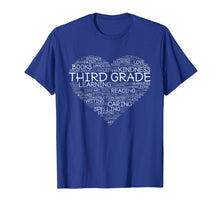 Load image into Gallery viewer, Third Grade Word Heart T-Shirt 3rd Grade Student &amp; Teacher
