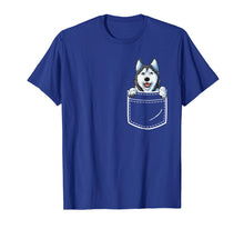 Load image into Gallery viewer, Siberian Husky in Your Front Pocket T Shirt Dog Lover Gifts
