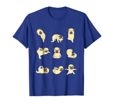 Load image into Gallery viewer, Funny Pug Yoga Positions T-Shirt
