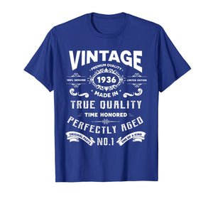 Made In 1936 Vintage 83 Year Old 83rd Birthday Shirt Gift A3
