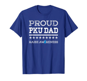 Mens PKU Awareness Proud Dad Stars & Stripes T Shirt for Men