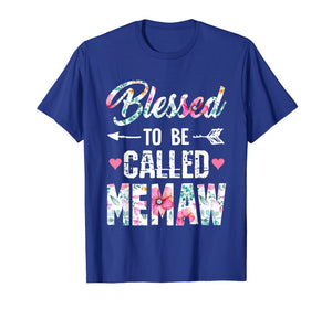 Blessed To Be Called Memaw T Shirt Funny Memaw Gift