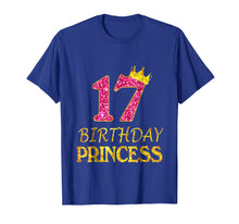 Load image into Gallery viewer, Crown 17th Birthday Princess Girl Shirt 17 Years Old Gifts
