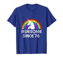 Load image into Gallery viewer, Unicorn Birthday T Shirt Rainbow 1976 42 Years Old 42nd Gift
