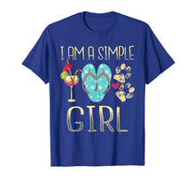 Load image into Gallery viewer, Simple Girl Loves Wine Flip Flops Dog Paw Tshirt for Women
