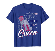 Load image into Gallery viewer, 50th Birthday Queen High Heel Birthday Gift Shirt
