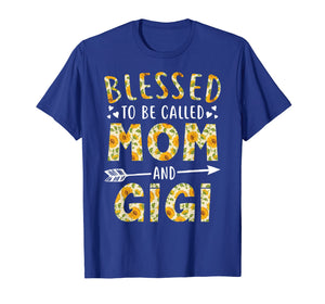 Blessed to Be Called Mom and Gigi Sunflower Tee Shirt