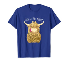 Load image into Gallery viewer, Cute Cartoon Scottish Highland Cow 'Och Aye'  T-Shirt
