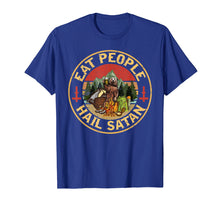 Load image into Gallery viewer, Eat People Hail Satan Bear Holding Beer Glass Camping Tshirt
