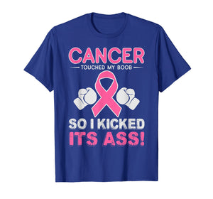 Kick Cancer Ass Funny Support Breast Cancer Awareness Shirt