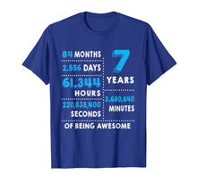 Load image into Gallery viewer, 7th Birthday Gift T Shirt 7 Years Old Being Awesome Tee
