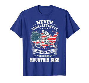 Mens Never Underestimate Mountain Bike Rider T-Shirt