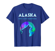 Load image into Gallery viewer, Cool Alaska Northern Lights T-Shirt Crawling Wild Wolf
