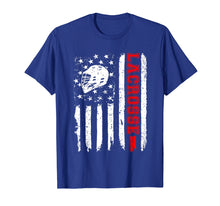 Load image into Gallery viewer, Lacrosse American Flag Distressed T-Shirt
