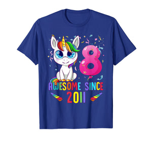 8 Years Old 8th Birthday Unicorn Shirt Girl gift Gift