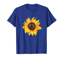 Load image into Gallery viewer, Peace Sunflower Flower Hippy Boho Style Gift T-shirt
