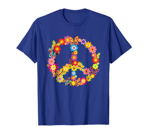 Groovy 70's Butterfly Peace Symbol Shirt Retro Costume Party
