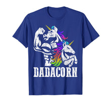 Load image into Gallery viewer, Dadacorn T Shirt Muscle Unicorn Dad Baby Fathers Day Gift
