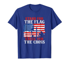 Load image into Gallery viewer, Stand For the Flag Kneel For the Cross T Shirt - Christian

