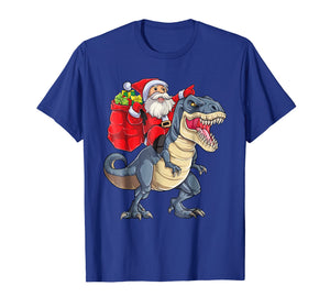 Dinosaur Christmas Shirt Boys Santa T rex Kids Xmas Gifts