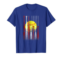 Load image into Gallery viewer, American Flag Vintage Softball Flag T-Shirt, Dad, Mom Gift
