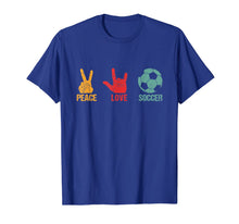 Load image into Gallery viewer, Peace Love Soccer Birthday Soccer Player Gift Soccer Design T-Shirt
