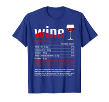 Load image into Gallery viewer, Wine Thanksgiving Food Nutrition Facts Matching Group gifts T-Shirt
