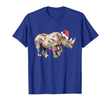 Load image into Gallery viewer, Santa Rhino Christmas Lights Rhino Lover Christmas Gift T-Shirt
