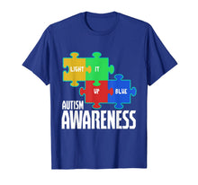Load image into Gallery viewer, Light It Up Blue Puzzle Inspirational Autism Awareness Gift T-Shirt-158083
