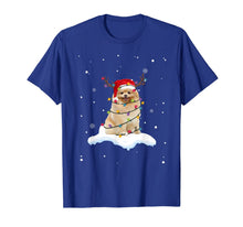 Load image into Gallery viewer, Pomeranian With Santa Hat Christmas Lights Reindeer Gift T-Shirt-2044121
