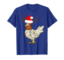 Load image into Gallery viewer, Chicken Christmas Reindeer Christmas Lights Pajama Costume T-Shirt
