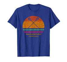 Load image into Gallery viewer, Vintage Retro Lacrosse Player Silhouette Sun Gift T-Shirt
