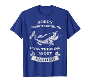i was thinking about Fishing Gift Funny Distressed Classic T-Shirt