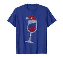 Load image into Gallery viewer, Wine Glasses Santa Hat Christmas Funny Wine Lover Gift T-Shirt
