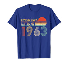 Load image into Gallery viewer, 57th Birthday Gift 57 Years Old Legend Since March 1963 T-Shirt-943446
