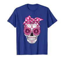 Load image into Gallery viewer, Pink Sugar Turban Skull Breast Cancer Awareness Gifts T-Shirt
