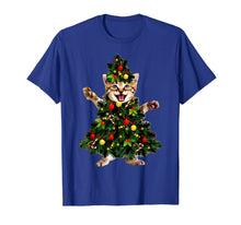 Load image into Gallery viewer, Santa Maine Coon Cat Christmas Tree Light Funny Xmas Cat T-Shirt
