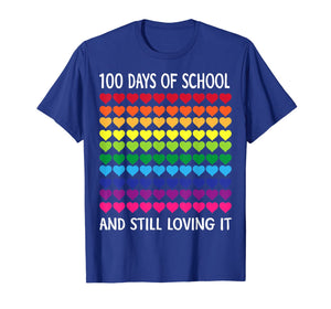 Heart Love 100 Days Of School Shirt Teacher Boy Girl Gift T-Shirt-472547