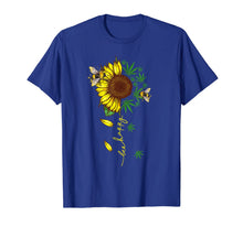 Load image into Gallery viewer, Bee Happy Canabis Sunflower Weed Gift T-Shirt-745379
