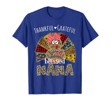 Load image into Gallery viewer, Thankful Grateful Blessed Nana Turkey Thanksgiving Day Gift T-Shirt
