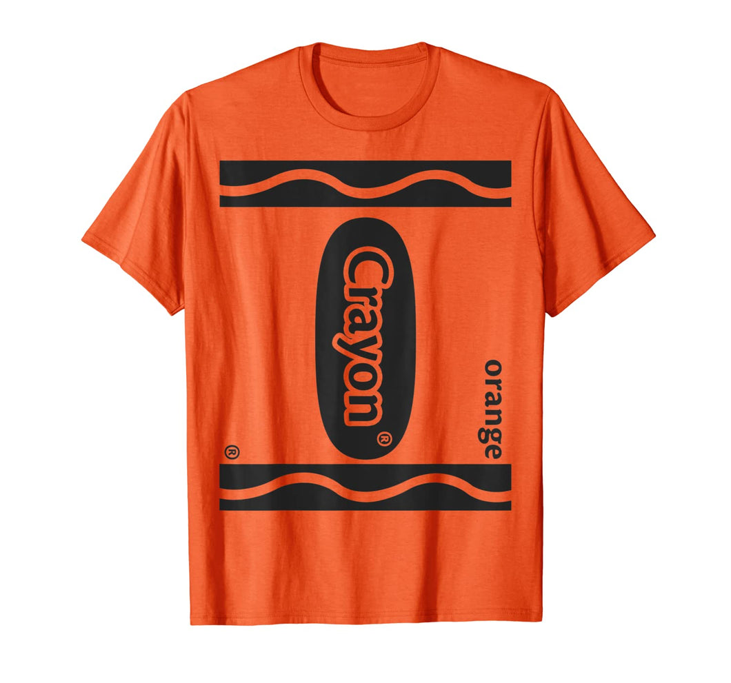 Orange Crayon Group Costume Halloween Matching School Group T-Shirt